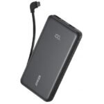 Anker Zolo Power Bank 20000mAh, 22.5W, with built-in USB-C cable, A110DH11 - Black